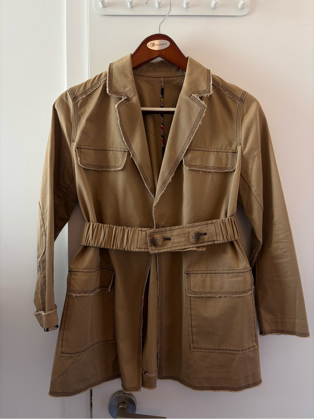 Women's Brown Belted Trench Coat